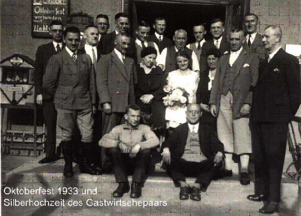 Chronik 1932-33: Oktoberfest 1933 und Silberhochzeit des Gastwirtsehepaars